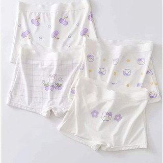 [P04 Su lạnh siêu co giãn] Combo 4 quần su lạnh kháng khuẩn cao cấp cho bé gái, quần chíp đùi thông hơi cho bé 14-49kg