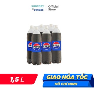 [SALE 15.7] Lốc 6 Chai Nước Ngọt Giải Khát Có Gaz Pepsi (1,5L/chai)