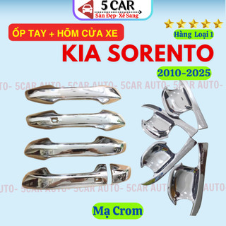 Ốp tay nắm, hõm cửa xe Kia Sorento 2010- Nay MẠ CROM, chống trầy xước xe- Hàng cao cấp