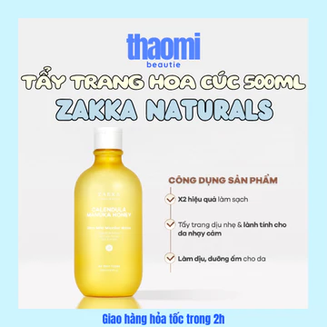 [Date 2029] Nước Tẩy Trang Hoa Cúc Và Mật Ong Nhẹ Dịu Dành Cho Da Nhạy Cảm ZAKKA NATURALS 500ml