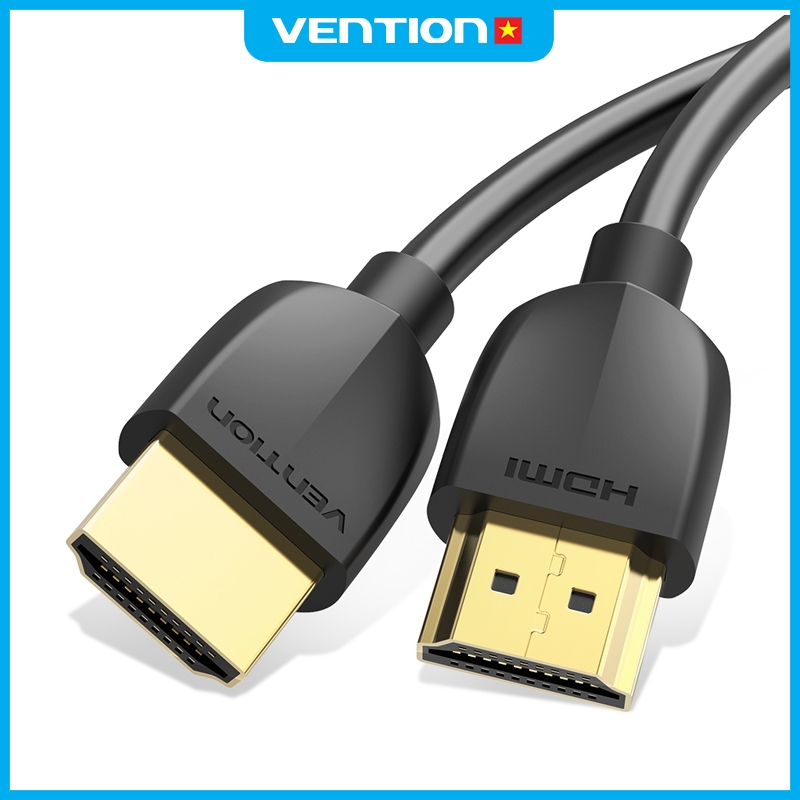 Cáp HDMI 2.0 Vention 4K 60Hz  Siêu Mỏng Cho PC Xbox Màn Hình Chơi Game Đầu Mạ Vàng, Vỏ PVC Bền Chắc Hình Ảnh Săc Nét