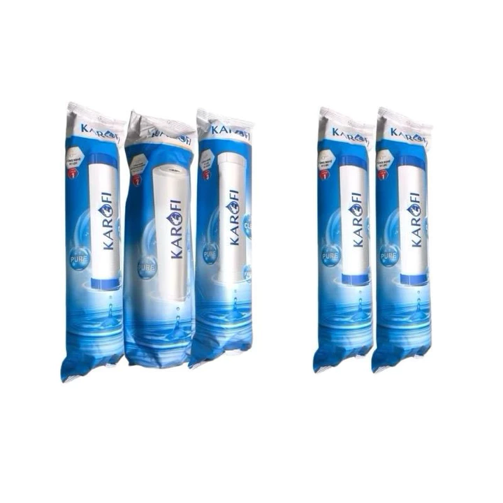 Bộ 5 lõi lọc nước Karofi chính hãng dùng cho máy lọc nước RO có cốc lọc 1,2,3 10inch Bộ lõi thô 1,2,3 và 2 lõi 1)