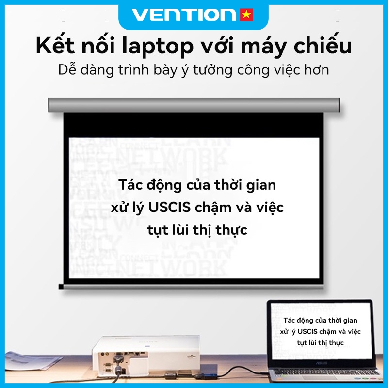 Bộ Chuyển Đổi HDMI Sang VGA Vention 1080P@60Hz, Có Âm Thanh Kết Nối Máy Tính, TV, Máy Chiếu, Xbox