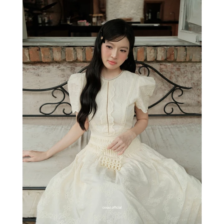 Đầm thiết kế tiểu thư dự tiệc COQUI, Đầm dự tiệc dáng dài MIRA DRESS