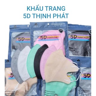 Thùng 500 chiếc khẩu trang 5D Thịnh Phát 3 lớp kháng khuẩn kháng giọt bắn chống tia UV