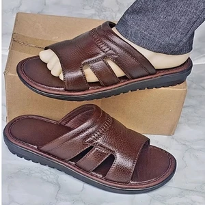 dép da bò trung niên đế cao 3cm_4cm mang nhẹ