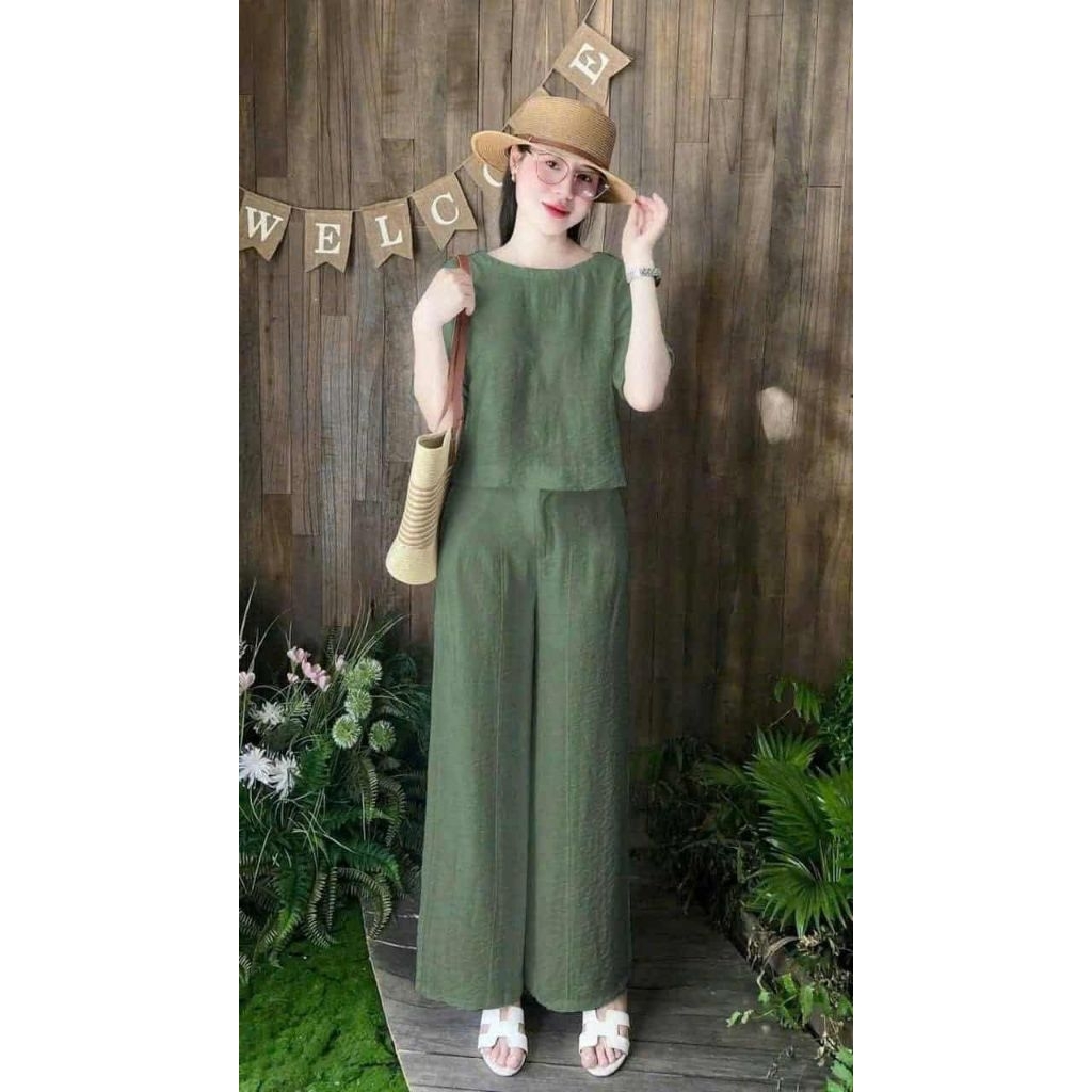 Bộ đũi nữ, đồ bộ nữ áo cổ tròn tay ngắn quần dài, chất đũi tơ xước mềm mát, nhiều size. quần trắng có lót