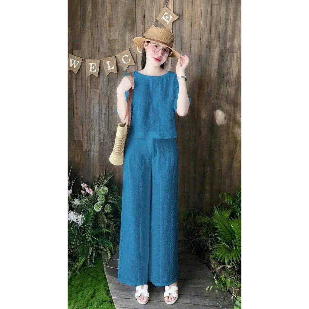 Bộ đũi nữ, đồ bộ nữ áo cổ tròn tay ngắn quần dài, chất đũi tơ xước mềm mát, nhiều size. quần trắng có lót