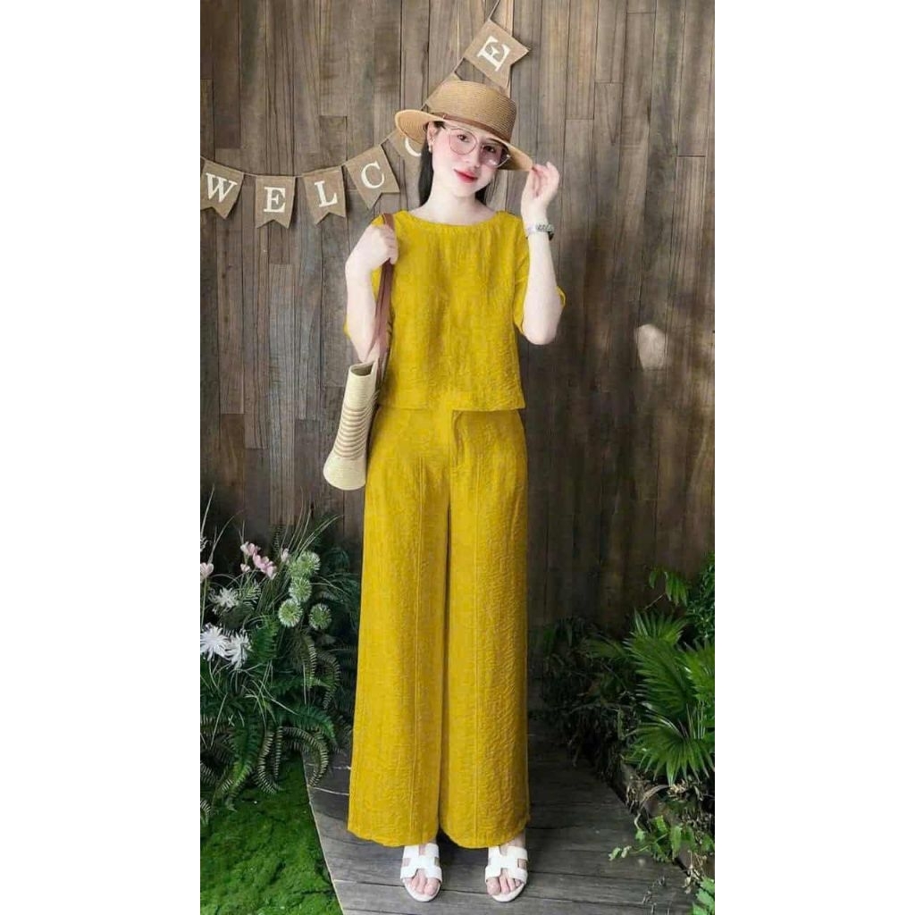 Bộ đũi nữ, đồ bộ nữ áo cổ tròn tay ngắn quần dài, chất đũi tơ xước mềm mát, nhiều size. quần trắng có lót