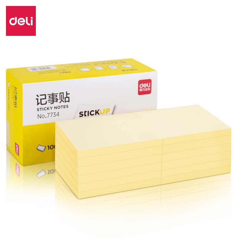Set 100/200 Note Deli – Giấy Nhớ Vuông & Chữ Nhật, Nhiều Kích Thước, Tiện Lợi, Học Sinh & Văn Phòng