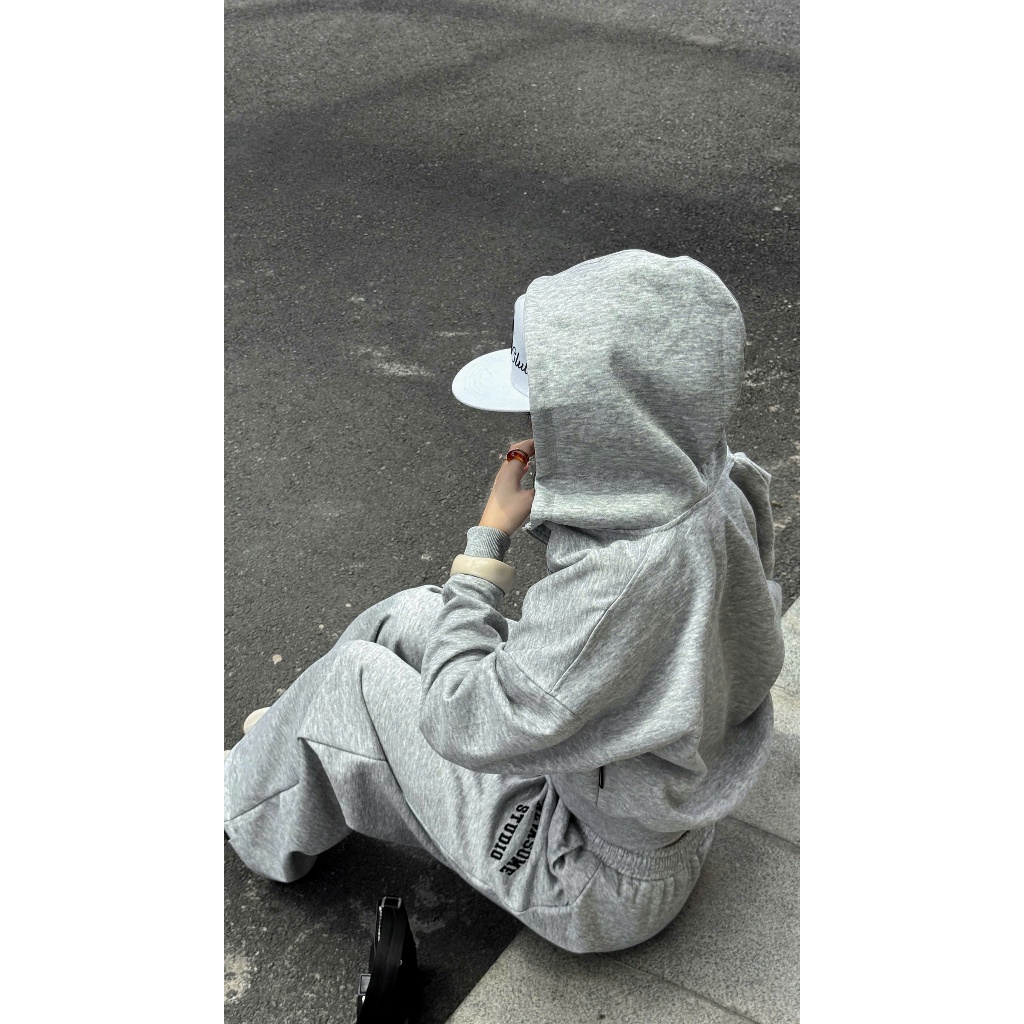 Áo Hoodie Zip Croptop Nỉ 2 Da Local Brand NEVASOME Womenswear