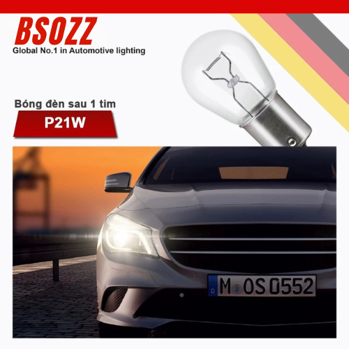 Bóng Đèn Xi Nhan/ Đèn Lùi 1 Tóc S25/ BA15S/ P21W/ 1156/ Chân Thẳng Đối Xứng-BSOZZ Made In Thailand