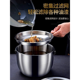Âu đựng mỡ INOX kèm vỉ lưới lock Size 2.8l