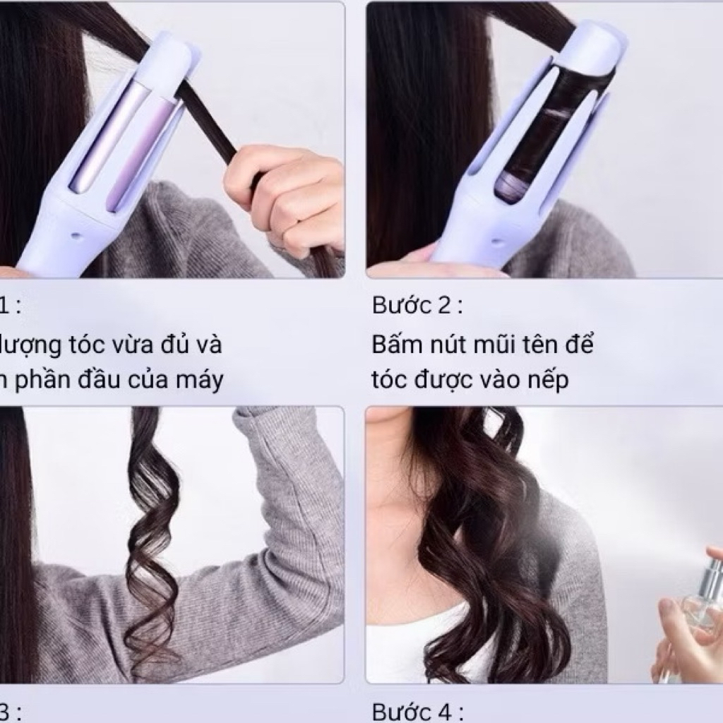 Máy Uốn Xoăn Tóc Xoăy Tự Động 360 , trục 32mm ( BH 12 tháng)