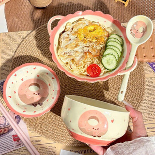Set bát đĩa 6 món đầy đủ siêu cute đáng yêu cho bé