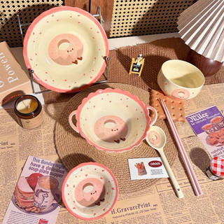 Set bát đĩa 6 món đầy đủ siêu cute đáng yêu cho bé