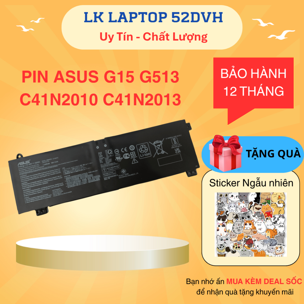 Pin Laptop Asus ROG Strix G15 G513 G17 G713, Rog Strix Scar 15 G533, 17 G733, Zephyrus G15 GA503 C41N2010 C41N2013 New