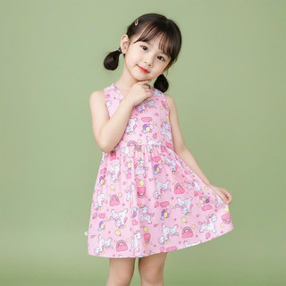 Váy Lanh bé gái, Đầm Lanh bé gái sát nách dáng suông ChuChoaKids [VBC26]