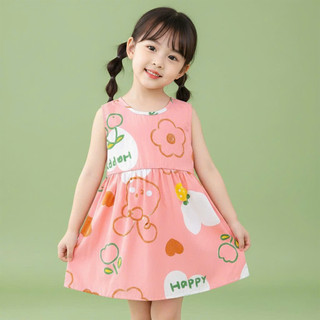 Váy Lanh bé gái, Đầm Lanh bé gái sát nách dáng suông ChuChoaKids [VBC26]