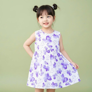 Váy Lanh bé gái, Đầm Lanh bé gái sát nách dáng suông ChuChoaKids [VBC26]