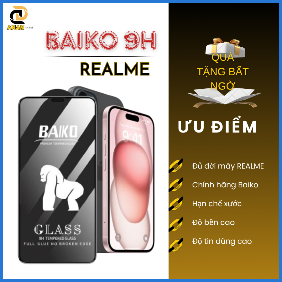 Cường lực Realme C53 C35 C55 C11 C15 C12 C67 C65 C65s C3 C20 C25s C30s 3 5 5i 5pro 6 6i 7 7i 8 9 10 Q2 Q3 Q5 Pro