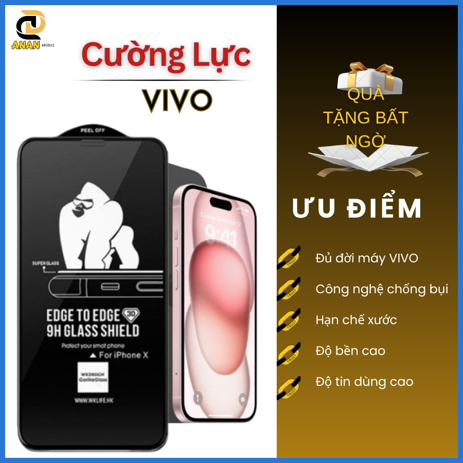 Cường Lực ViVo V30 V40 V50 V60 lite Y29 Y28 Y19 Y19s Y18 Y03 Y39 Y21 Y21s Y20 Y20s Y15s Y21s Y17s Y22s Y30 Y50 Y33s Y36