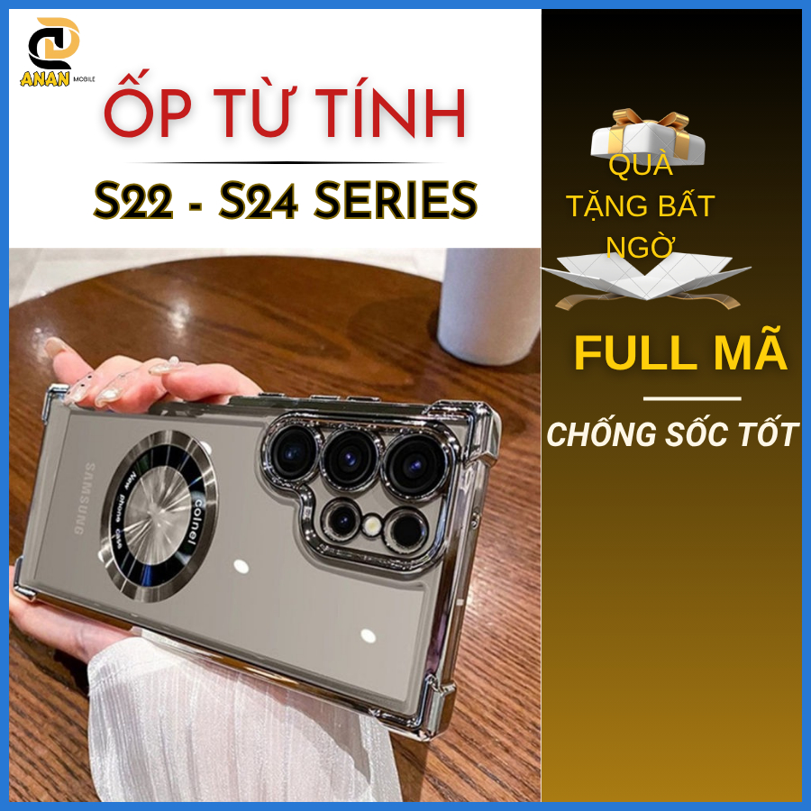 Ốp lưng Samsung S22 S23 S24 S22plus S23plus S24plus S22ultra S23ultra S24ultra từ tính chống sốc - Hỗ trợ sạc không dây