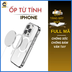 Ốp lưng IPHONE Trong suốt từ tính chống sốc - Hỗ trợ sạc không dây cho 11 12 13 14 15 16 pro max 14plus 15plus 7plus