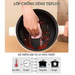 Nồi Điện Đa Năng Lotor 1.8L Màn Hình Cảm Ứng 8 Chức Năng, 8 Cấp Độ Nhiệt Kèm Xửng Inox, BH 12 Tháng — ảnh 5