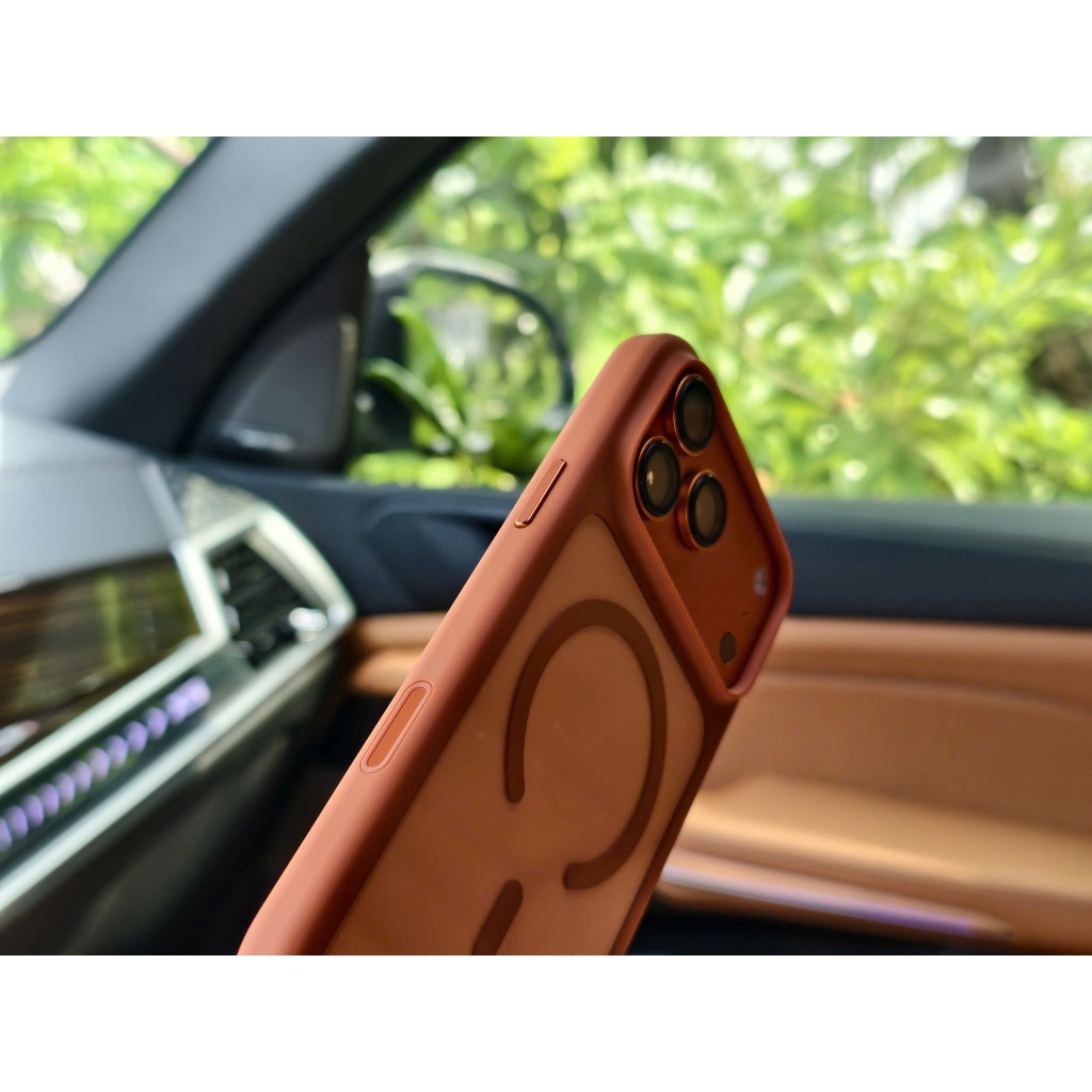 Ốp Likgus Magnetic có nút camera Control lưng trong viền màu cho IPhone 17Pro 17Promax