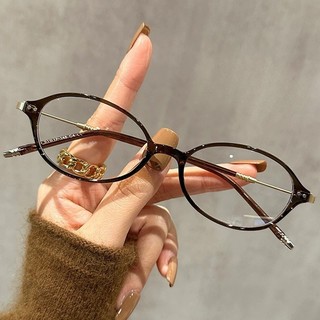 Kính Cận Dáng Oval Nữ Y2k01 Eye Plus Kính Nhựa Tròn Chuôi Kim Loại Bọc Nhựa Kiểu Dáng Thời Trang