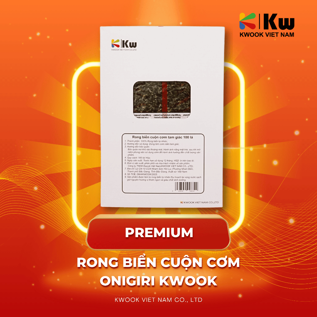 Rong biển cuộn cơm tam giác Onigiri Kwook [Tam Giác Hộp - 100 Lá ...