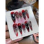 431. nailbox đen đỏ, đá đỏ