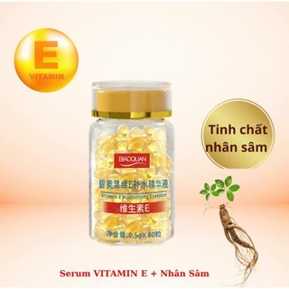 Combo Dưỡng Da Tinh Chất Vitamin E Nhân Sâm + Kem Vitamin E + Serum Hoa Hồng Skincare Serum.