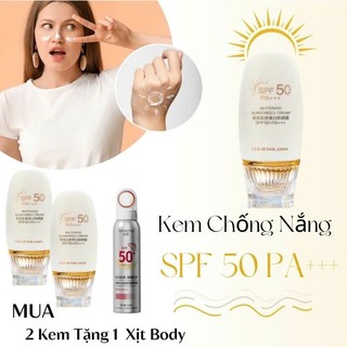 Kem Chống Nắng SPF50+ PA+++, KCN Dành Cho Da Nhạy Cảm,Nâng Tone,Bảo Vệ Tối Ưu Chống Tia Cực Tím