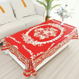 [Size 0.9 x 1.5m] Khăn Trải Bàn Phòng Khách In Họa Tiết 3D Nổi Bật Chất Liệu PVC Không Thấm Nước