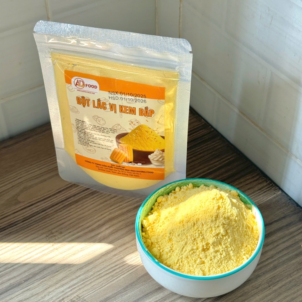 Gói nhỏ 50g bột lắc vị Kem Bắp ADFOOD dùng để lắc các món chiên, snack, khoai tây,làm sốt kem bắp