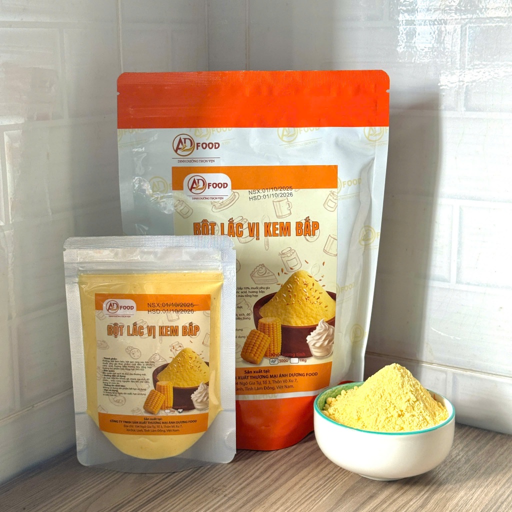 100g bột lắc vị kem bắp ADFOOD - lắc các món chiên, snack, khoai, hoặc làm sốt kem bắp dẻo đều ngon