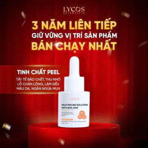 Tinh Chất Peel Da Lycos 10% AHA – 2% BHA: Tái Tạo Da Không Bong Tróc, không kiêng khem