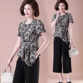 Bộ Đồ Hoa Thời Trang Mùa Hè Cho Mẹ AB38