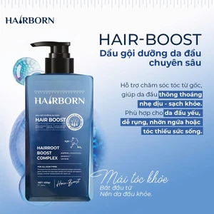 Dầu Gội Thảo Dược Hair-Boost 450ml - Hỗ Trợ Giảm Rụng, Kích Thích Mọc Tóc, Chiết Xuất Bồ Kết