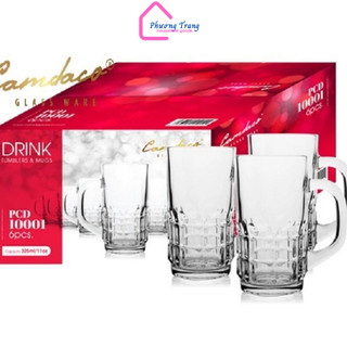 Bộ 12 Ly Thủy Tinh Có Quai 131 Uống Cà Phê 275ML, PCD10001 Cẩm Đạt - Phương Trang