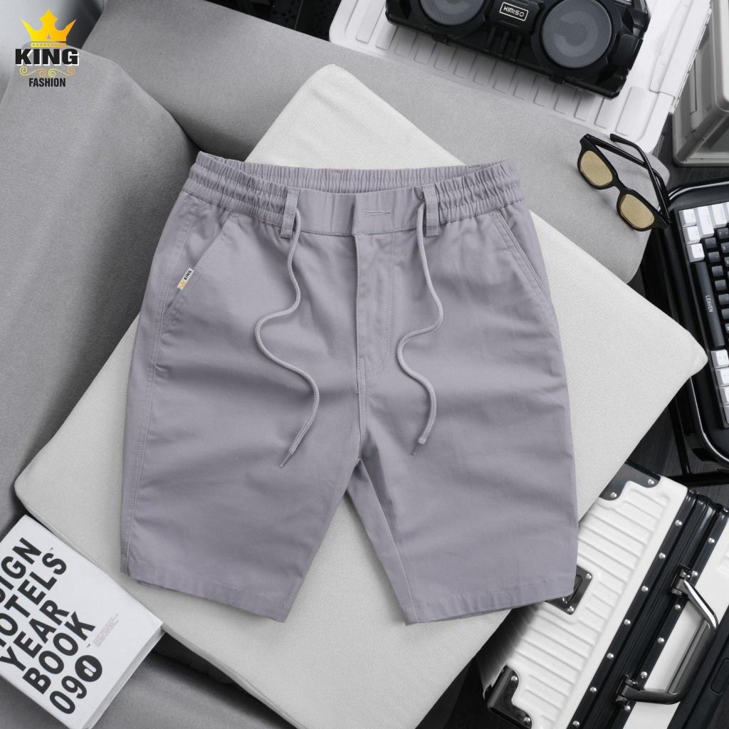 Quần Short Khóa Kéo KING FASHION, Quần ngắn nam cao cấp lưng thun co giãn thoải mái fit dáng