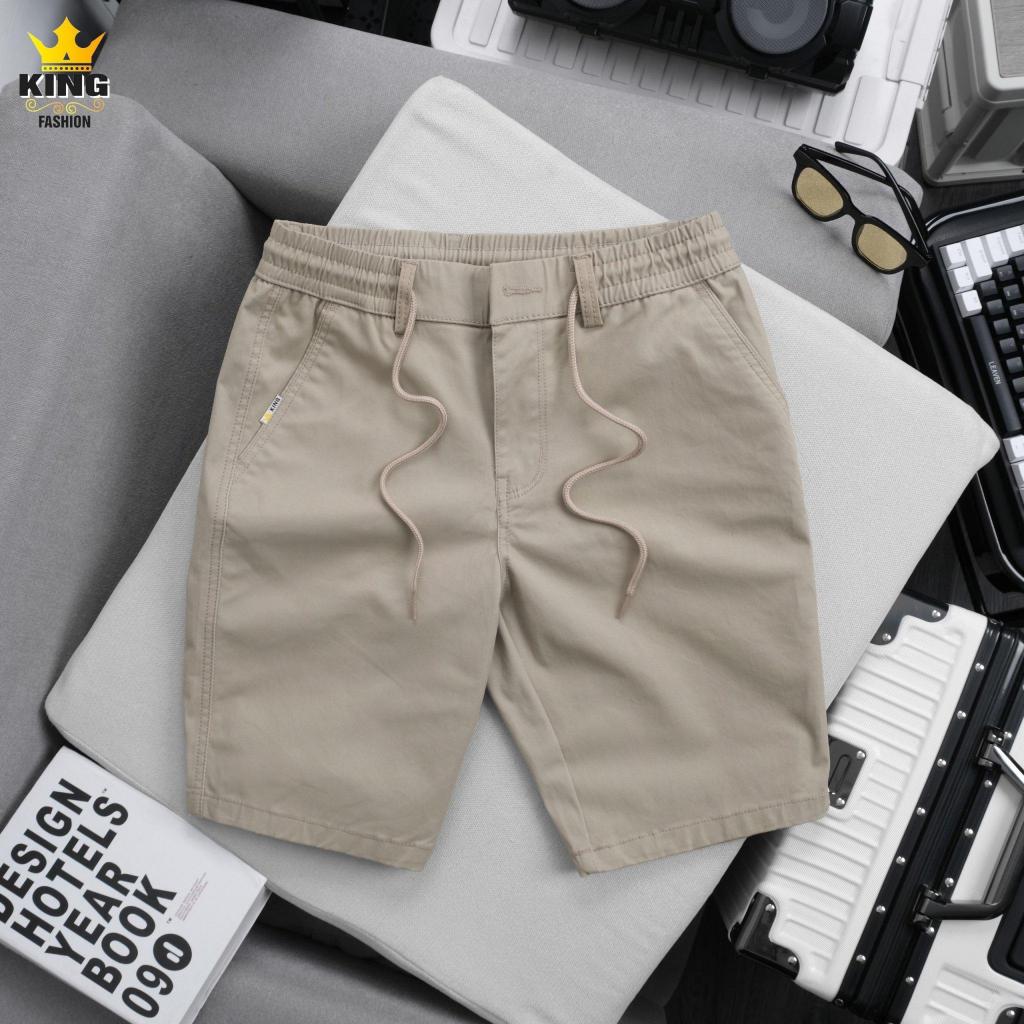 Quần Short Khóa Kéo KING FASHION, Quần ngắn nam cao cấp lưng thun co giãn thoải mái fit dáng