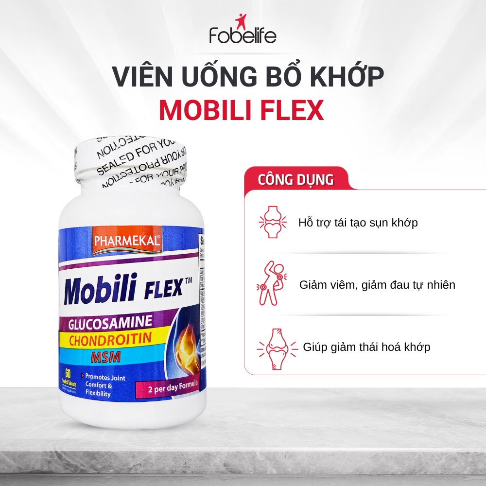 (Mỹ) Viên Uống Mobili Flex Fobe Bổ Sung Dưỡng Chất Cho Xương Chắc Khoẻ & Linh Hoạt NN - Hộp 30/60v