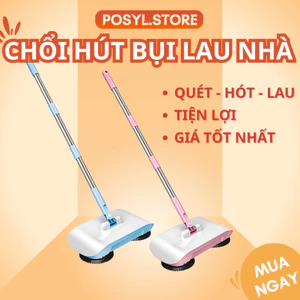Chổi Hút Bụi Lau Nhà Không Cần Điện – Chổi Quét Nhà Xoay 360°, Dọn Sạch Mọi Góc, Tiện Lợi Cho Gia Đình