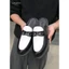 Giày Sục nam LEMANS Mules Loafer - Black White. Da bò Đế khuôn tăng cao 4cm. BH 24 tháng