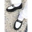 Giày da bò Penny Loafer Black White LEMANS, da bò thuộc nguyên tấm, tăng chiều cao 4cm BH 24T