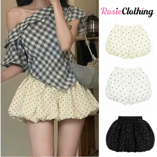 Quần Shorts Nữ Bí Ngô Pumkin Quần Váy Chấm Bi Chất Vải Thun WSH010