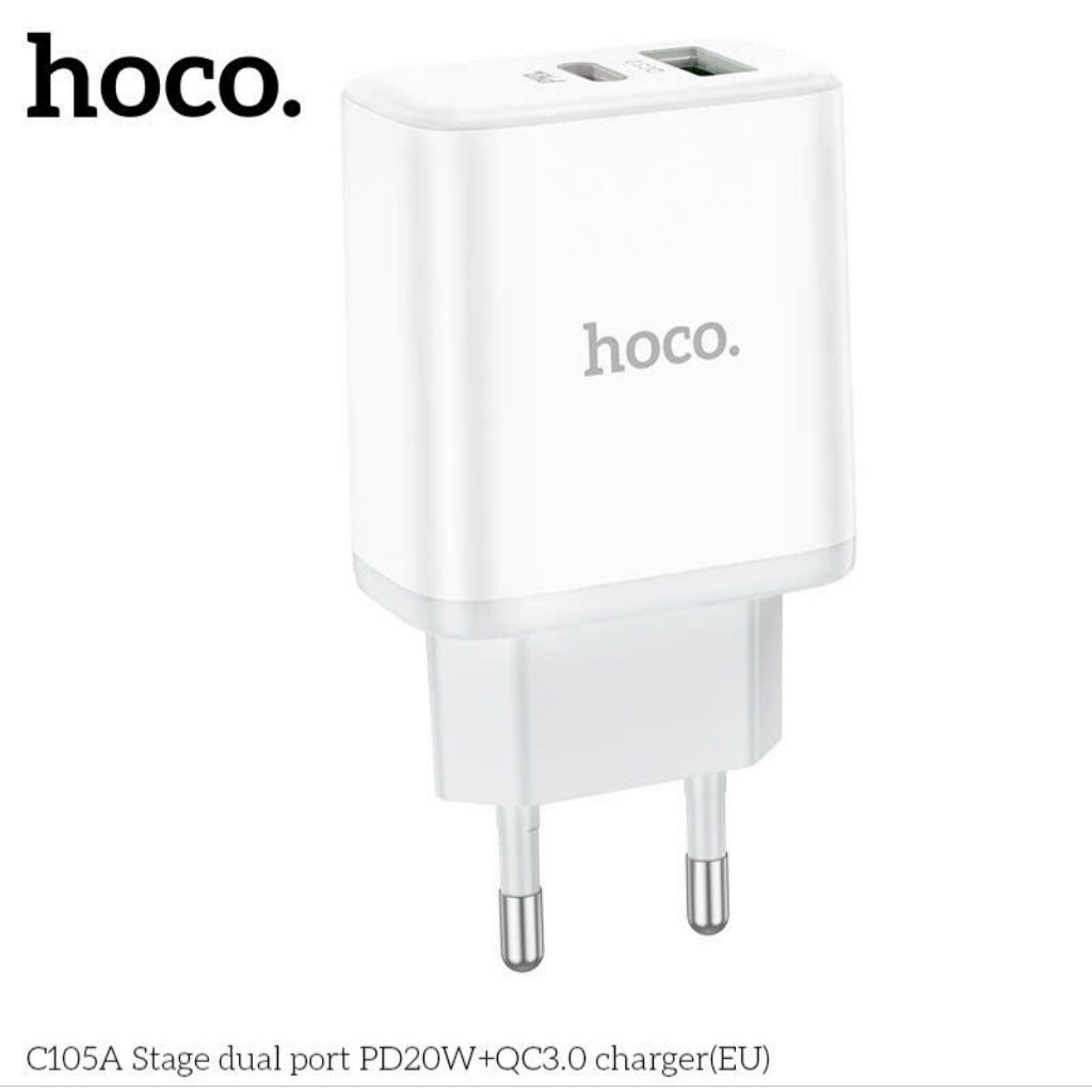 Củ sạc nhanh Hoco C105A sạc nhanh 20w thiết kế cổng sạc đa dạng.